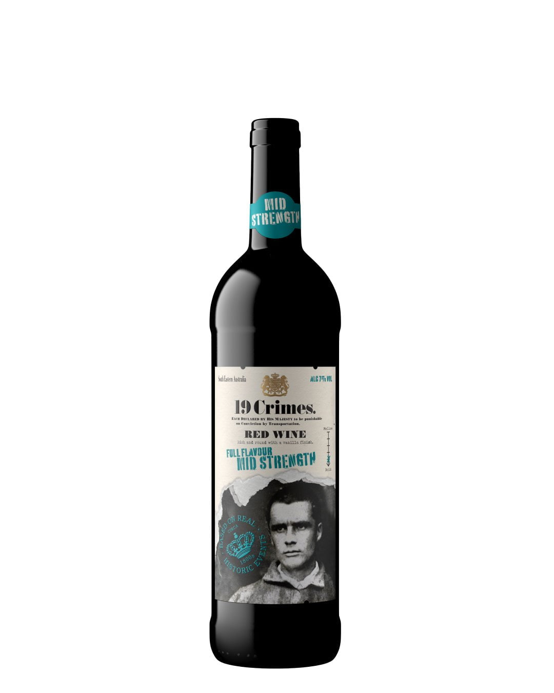 19 Crimes Mid Strength Red Wine, 75 cl Red Wine