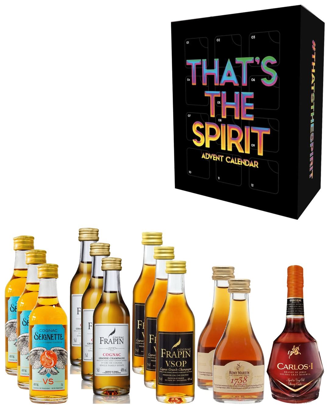 That's the Spirit Cognac and Brandy Advent Calendar, 12 x 5 cl