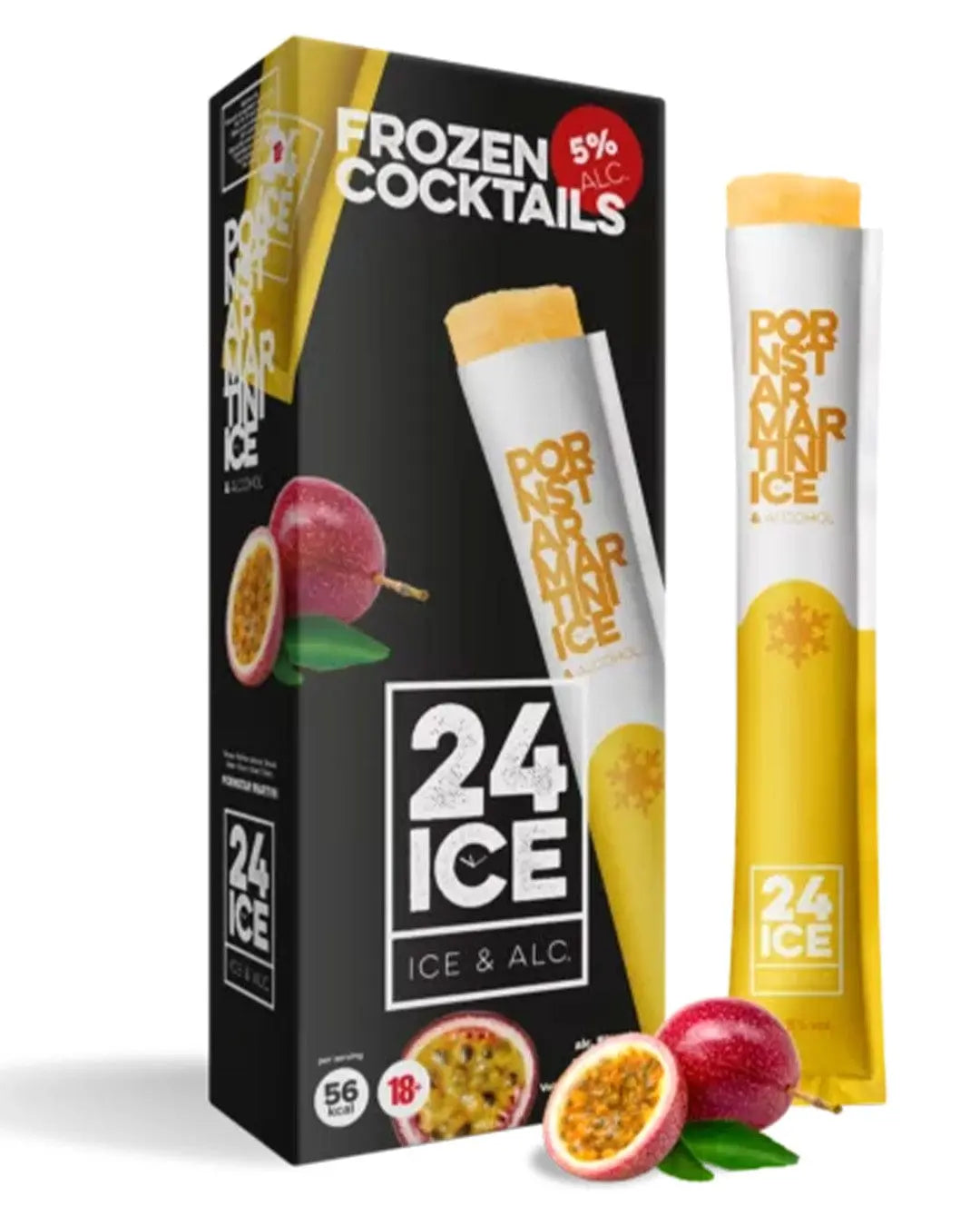 24 Ice Pornstar Martini Frozen Premixed Cocktail Multipack, 5 x 65 ml Ready Made Cocktails