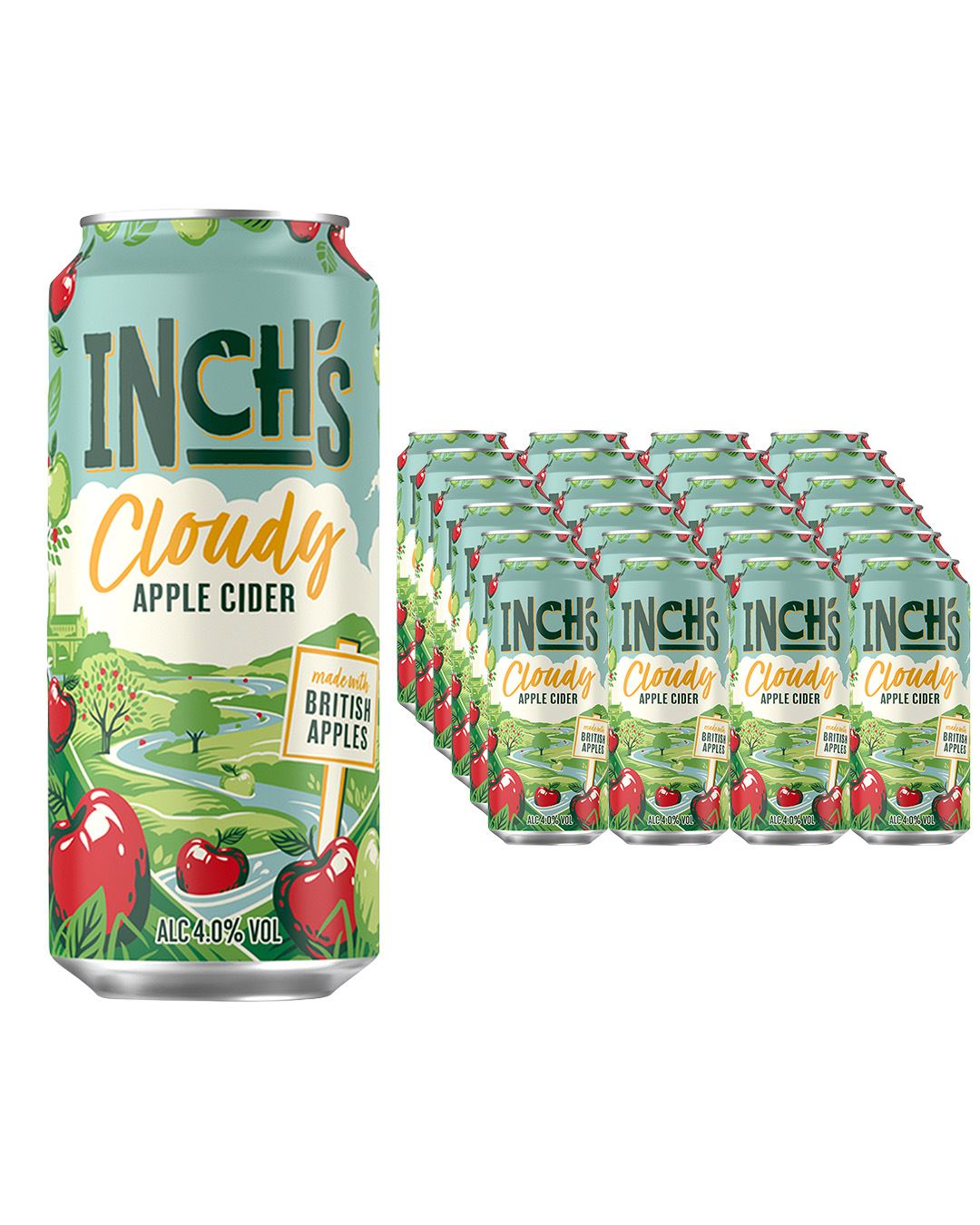 Inch's Cloudy Apple Cider Can Multipack, 24 x 440 ml