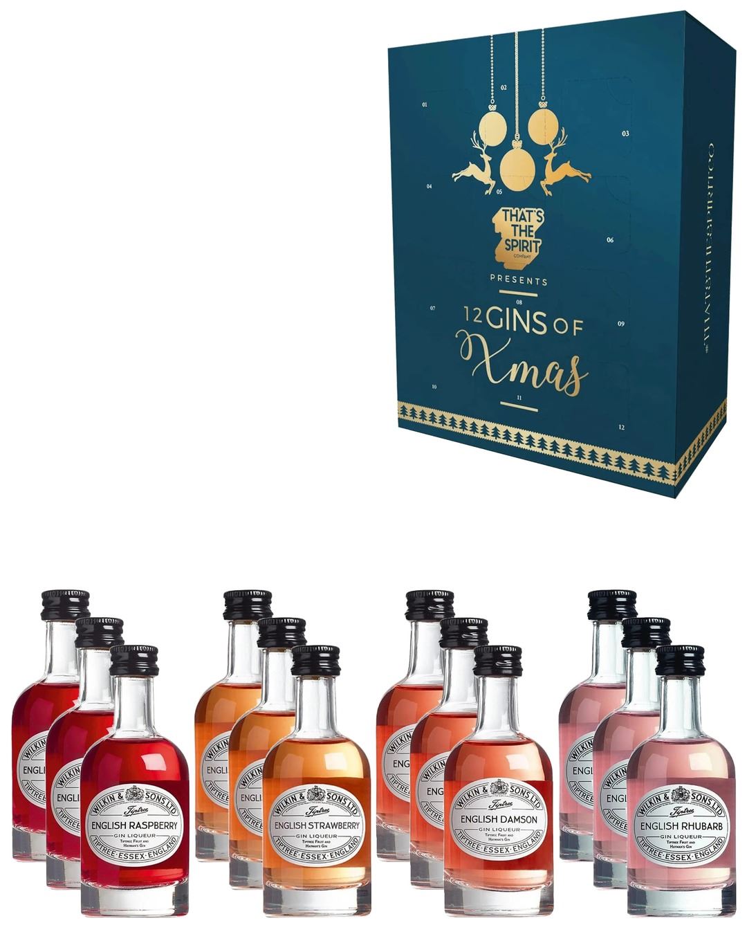 Tiptree Gin Liqueur Advent Calendar, 12 x 5 cl