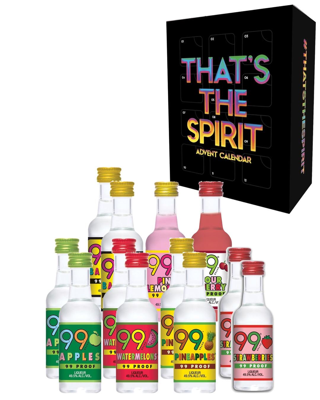 99 Proof Liqueur Advent Calendar, 12 x 5 cl