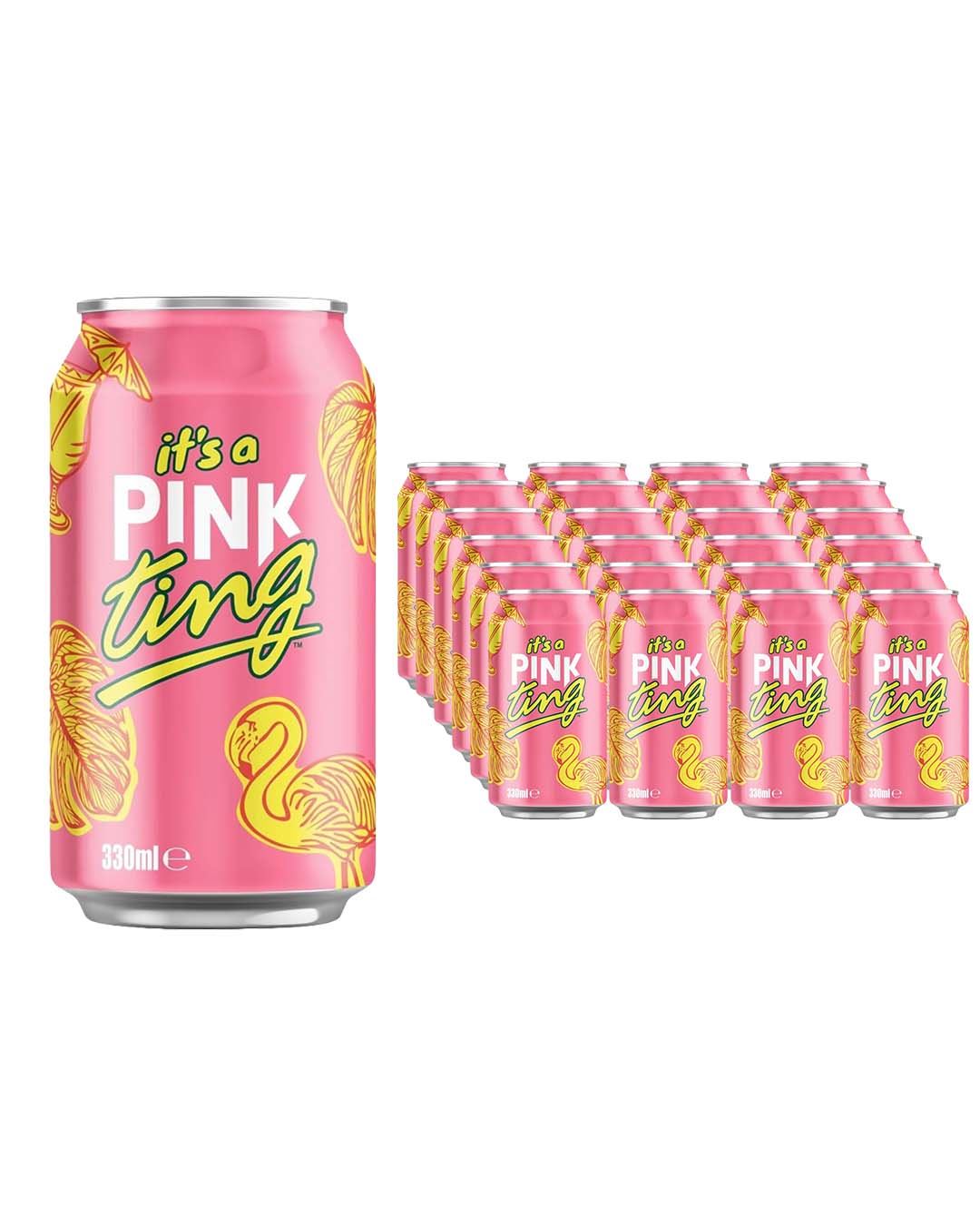 Pink Ting Grapefruit Soda Can Multipack, 24 x 330 ml