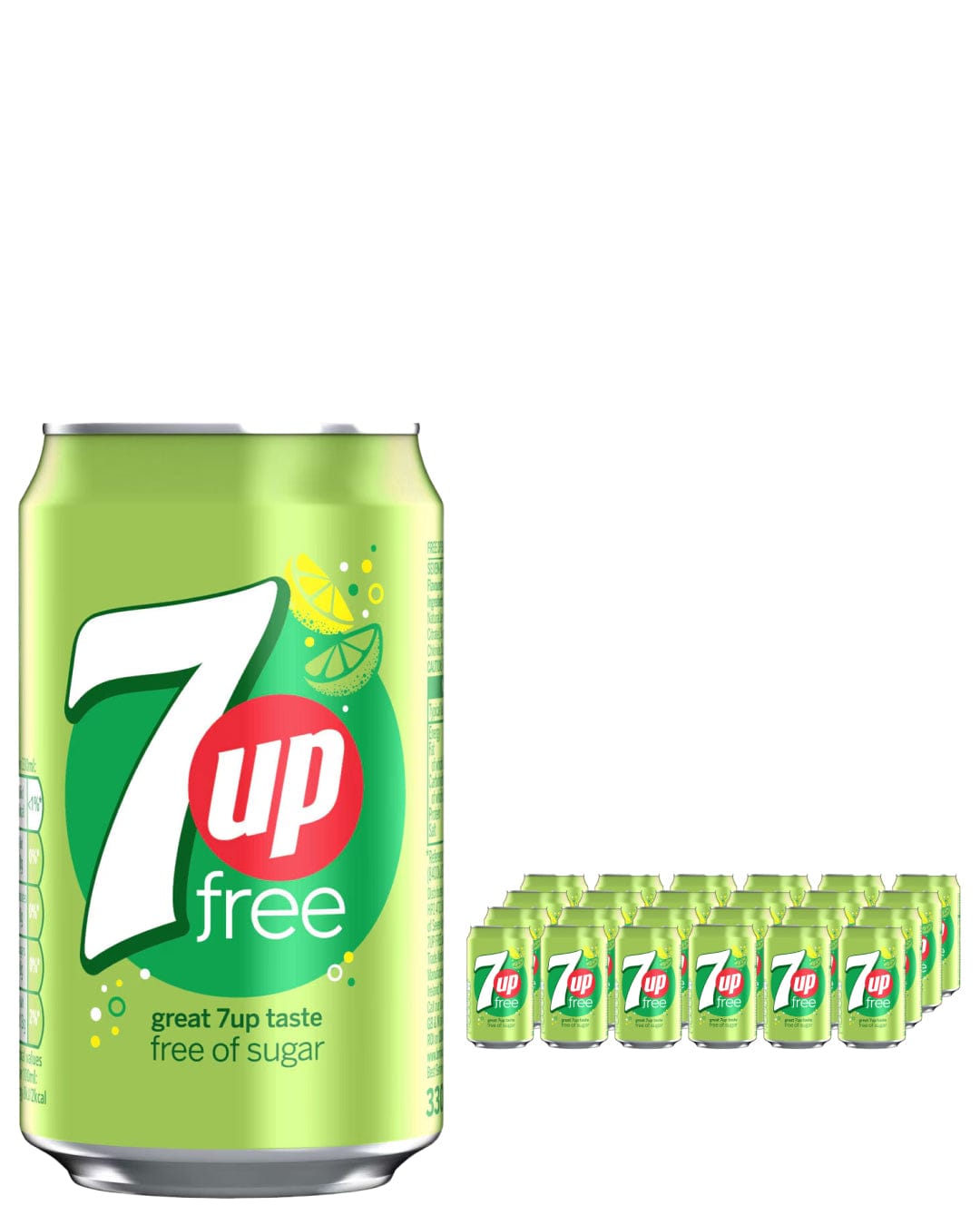 7 Up Free Soft Drink Can Multipack, 24 x 330 ml Soft Drinks & Mixers