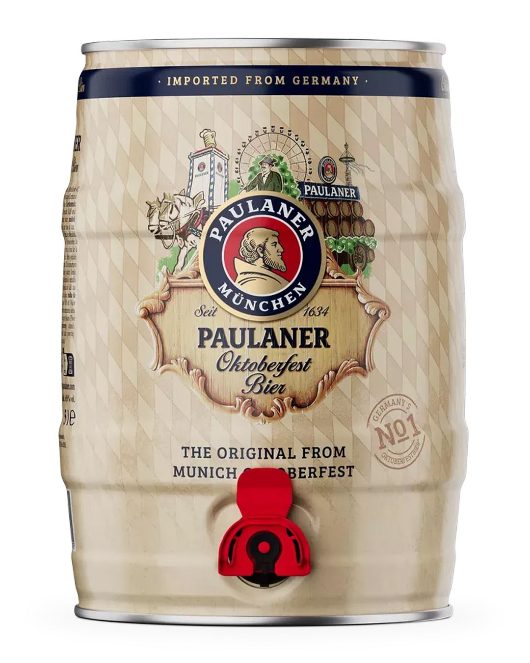 Paulaner Oktoberfest Bier Mini Keg, 5 L