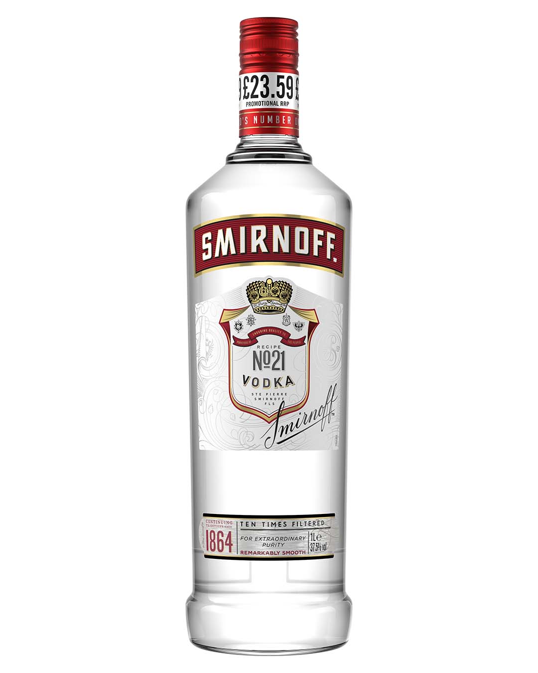 Smirnoff Red Label Vodka Price Marked, 1 L