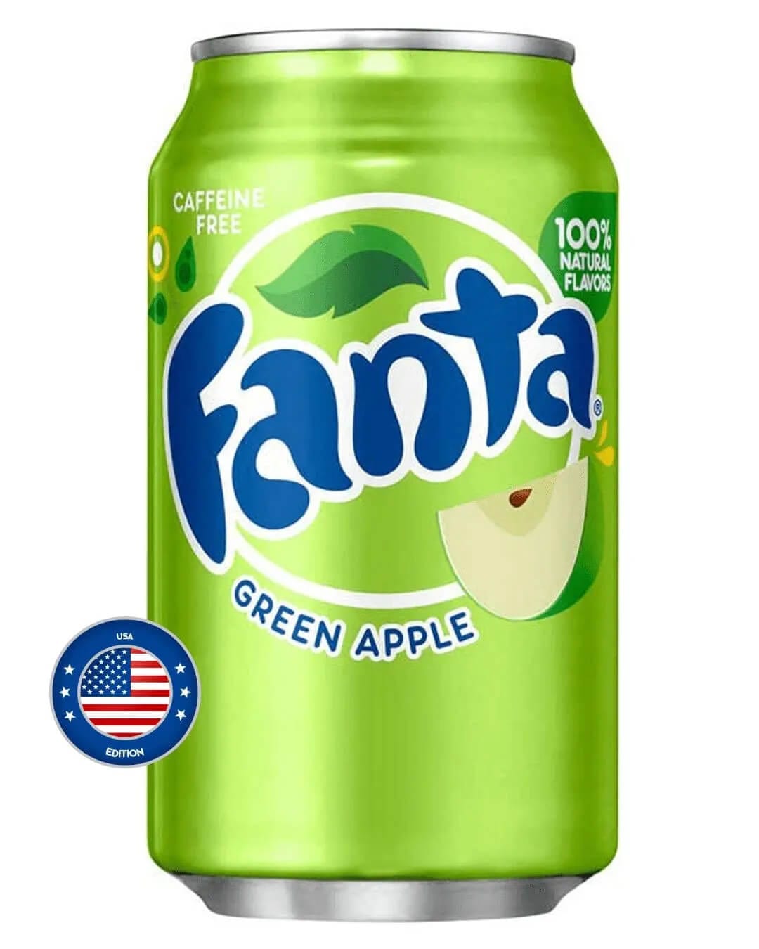 American Fanta Green Apple Soda, 355 ml Soft Drinks & Mixers