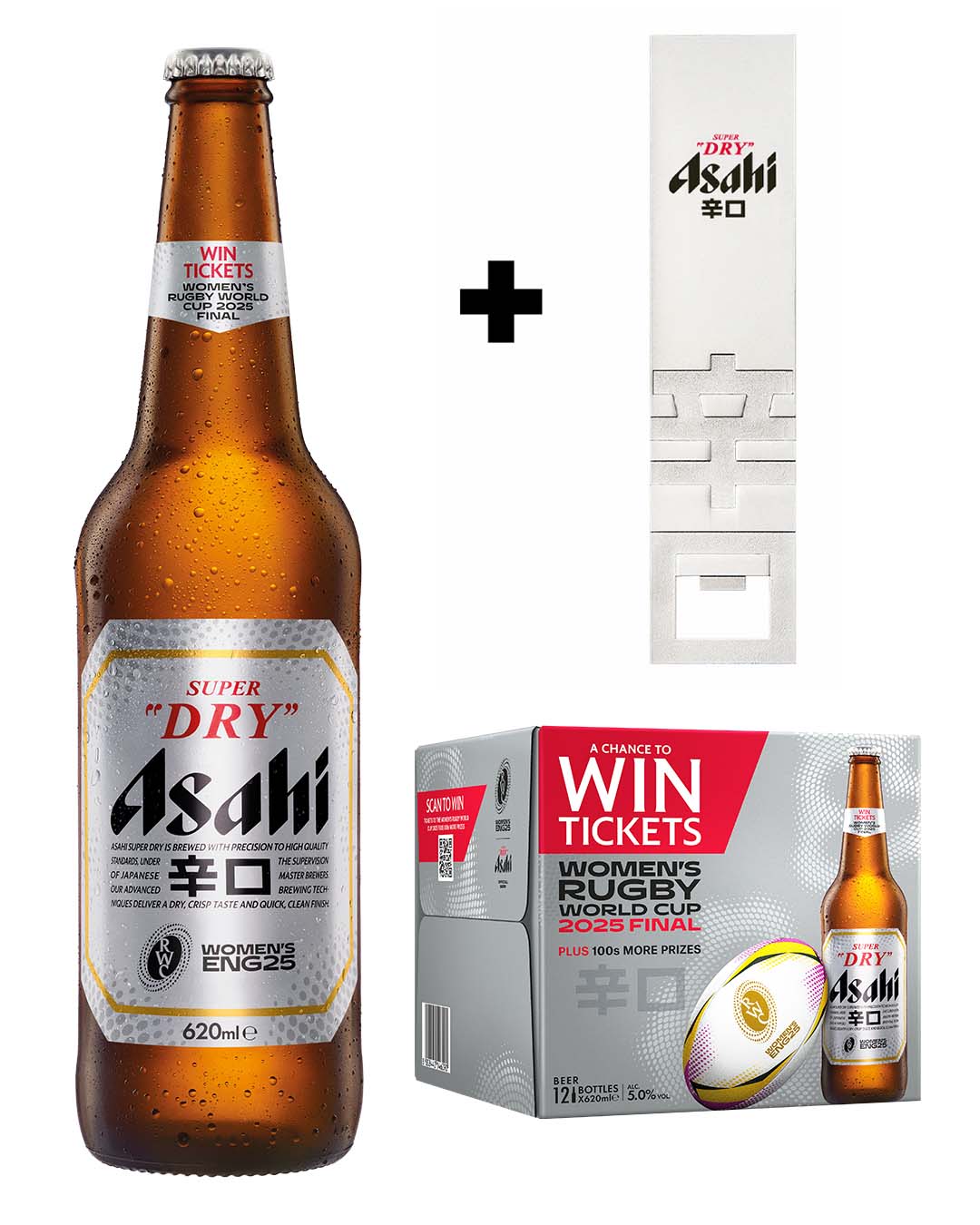 Asahi Super Dry Beer Bottle Multipack, 12 x 620 ml Beer 8008440146090