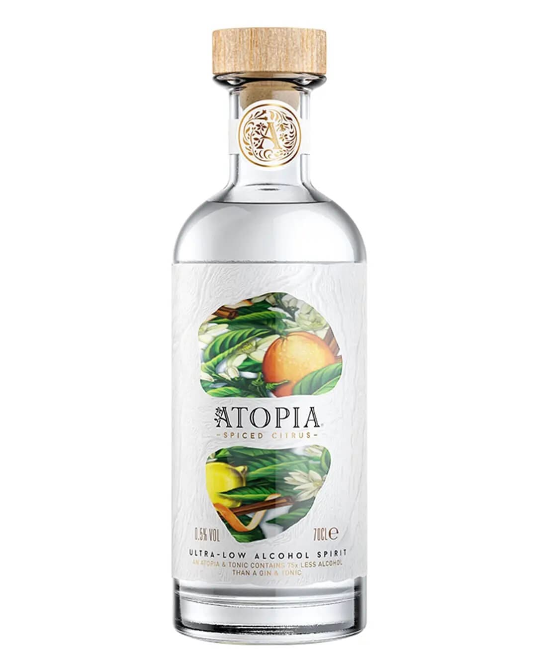 Atopia Spiced Citrus Ultra Low Alcohol Spirit, 70 cl Liqueurs & Other Spirits 5010327655642