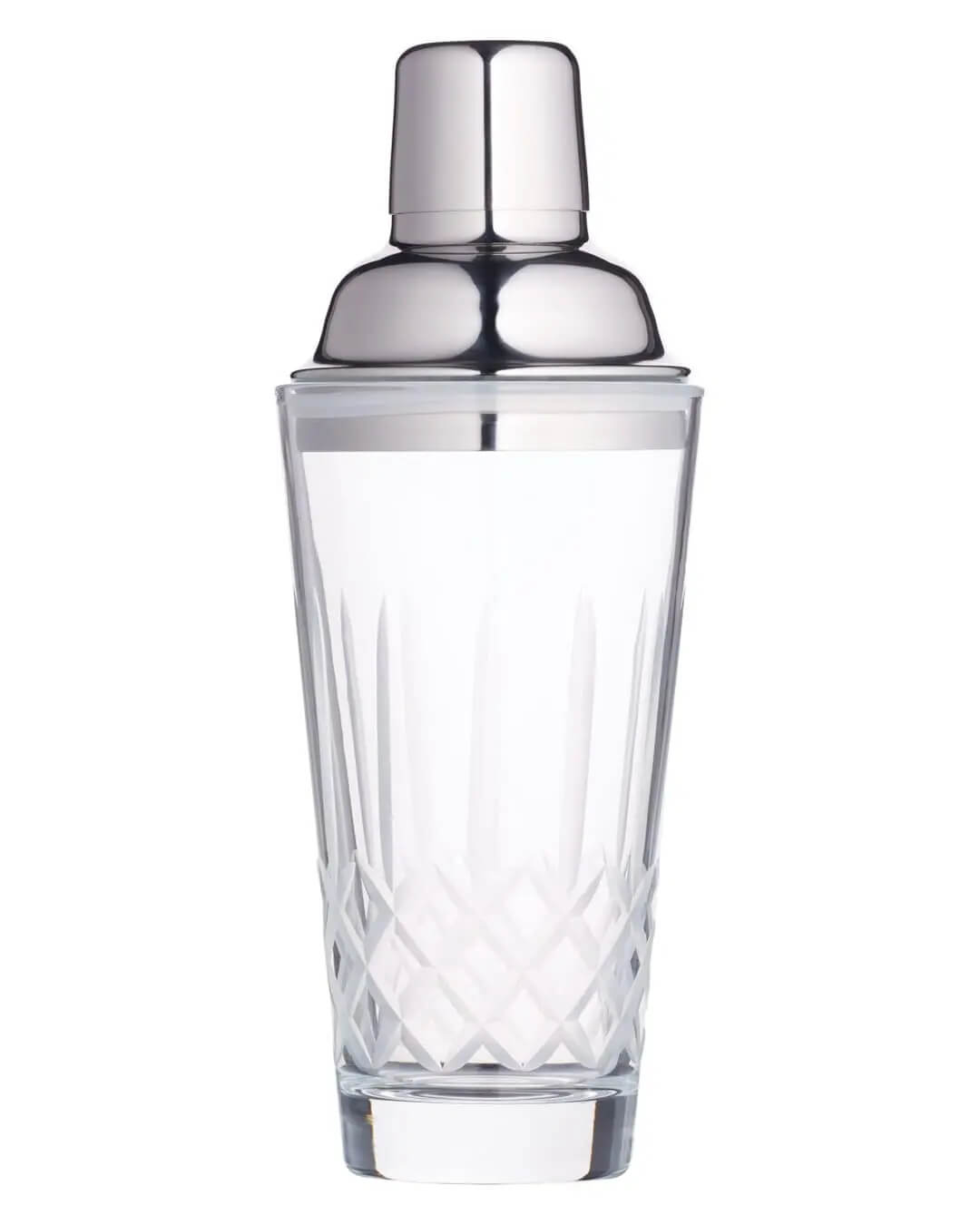 BarCraft Cut-Glass Cocktail Shaker with Stainless Steel Strainer, 350 ml Barware 5028250713254