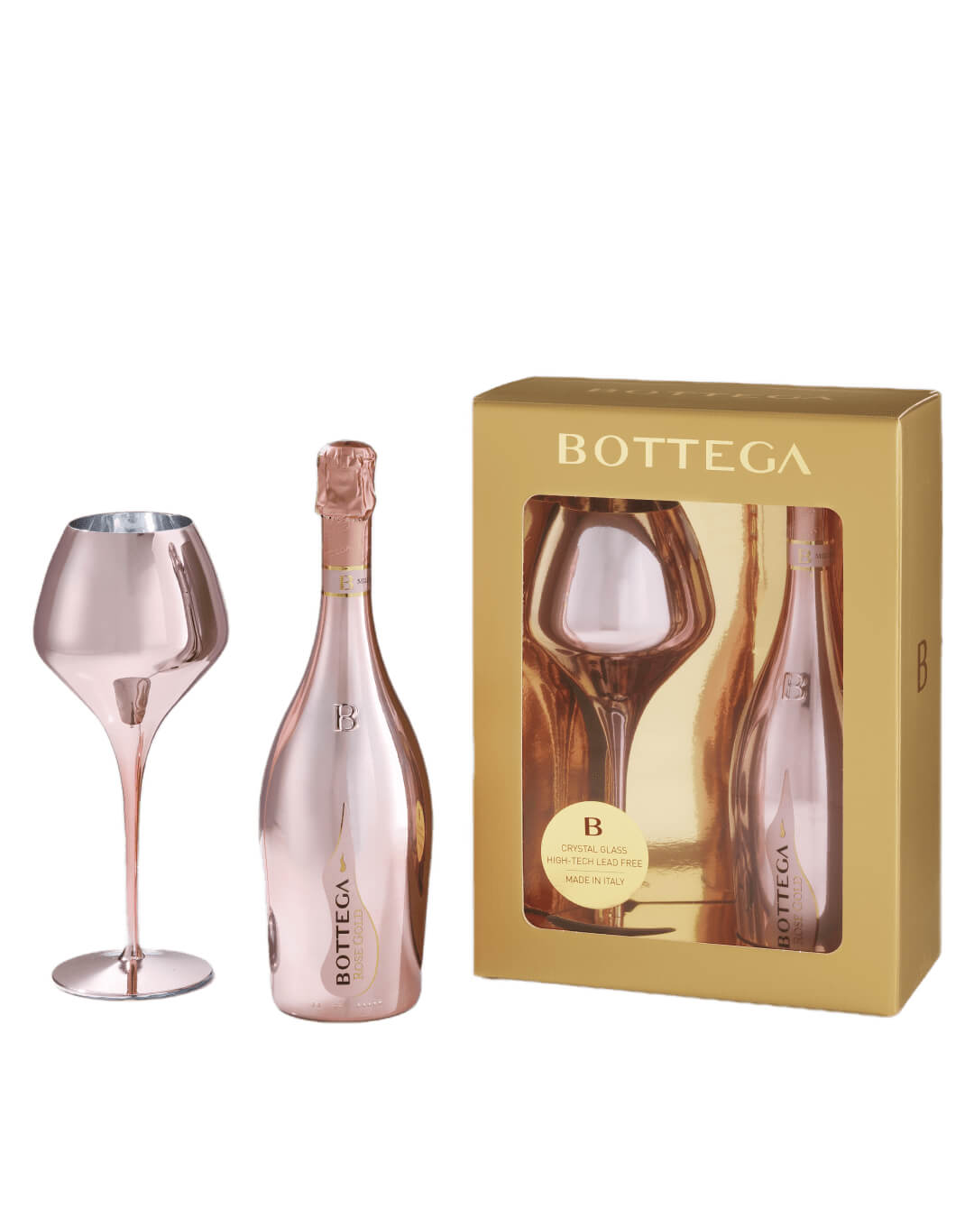 Bottega Confezione Rose Gold and Magnifico Rose Prosecco, 75 cl Champagne & Sparkling