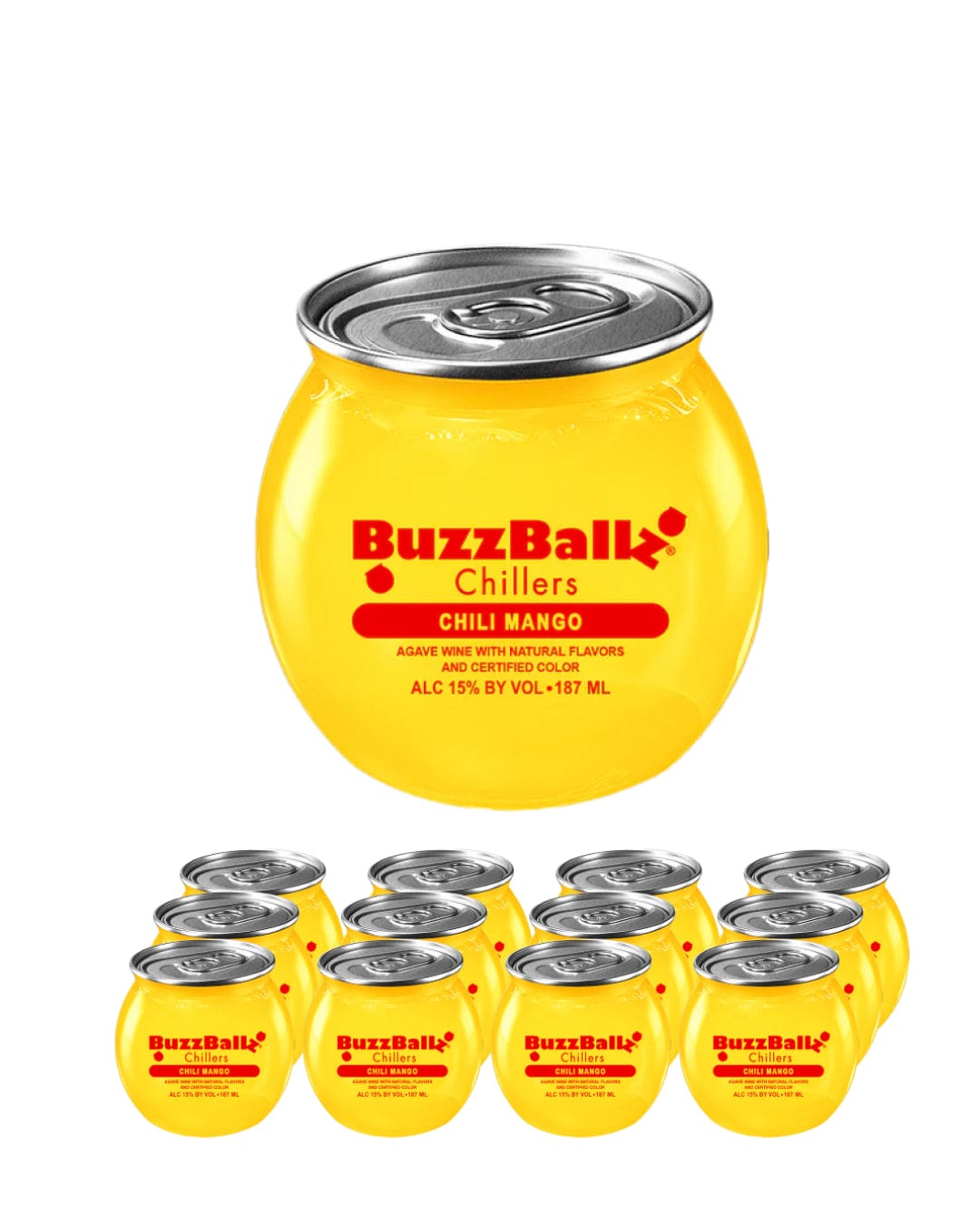 BuzzBallz Chili Mango Cocktail Multipack, 12 x 200 ml Ready Made Cocktails 850035474228