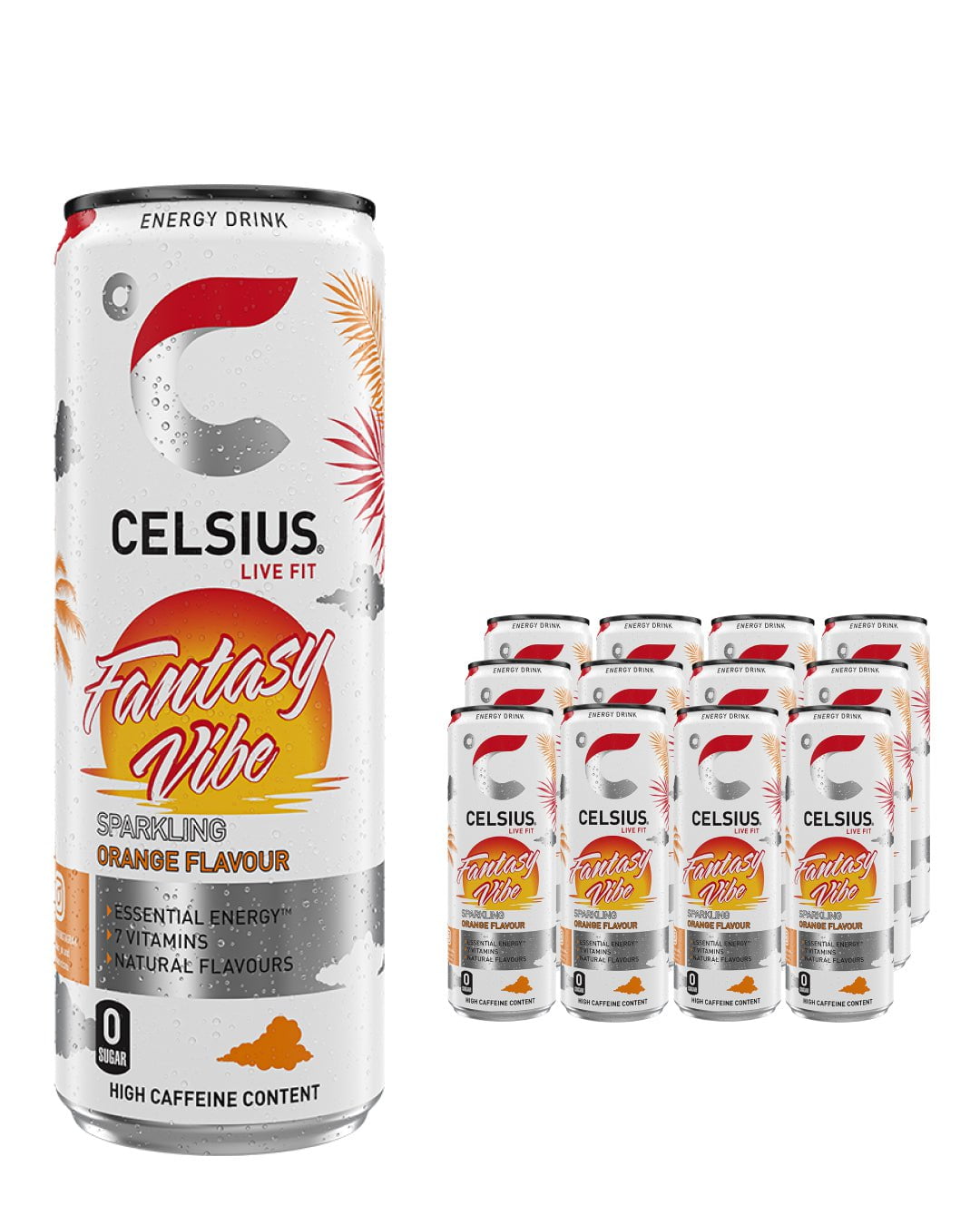 Celsius Sparkling Fantasy Vibe Energy Drink Multipack, 12 x 355 ml Soft Drinks & Mixers