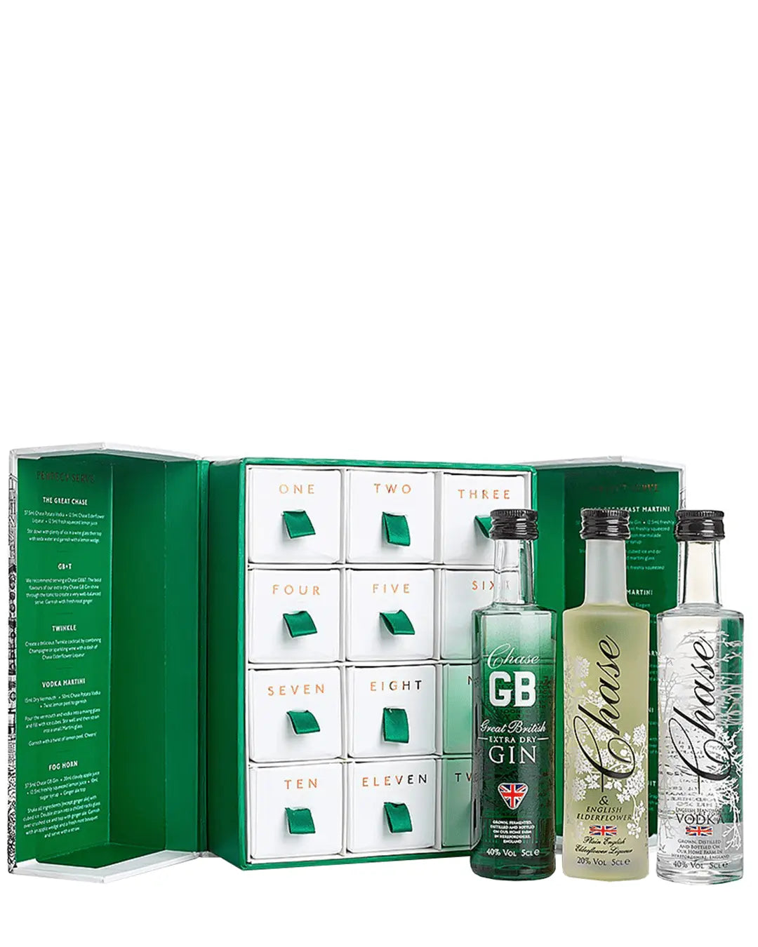 Chase 12 Festive Single Estate Spirits of Christmas Advent Calendar Spirit Miniatures