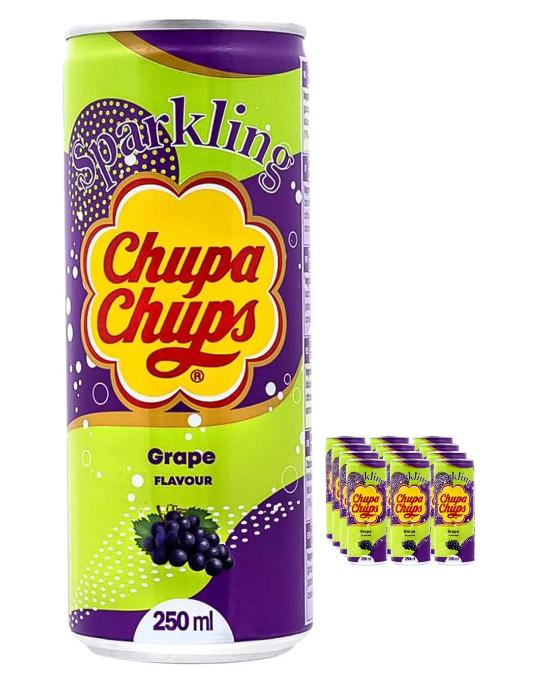 Chupa Chups Grape Sparkling Drink Multipack, 24 x 250 ml Soft Drinks & Mixers