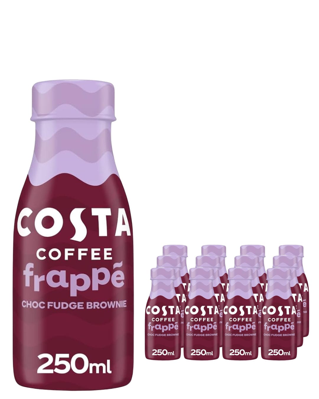 Costa Coffee Frappe Choc Fudge Brownie Plastic Bottle Iced Coffee, 12 x 250 ml Soft Drinks & Mixers
