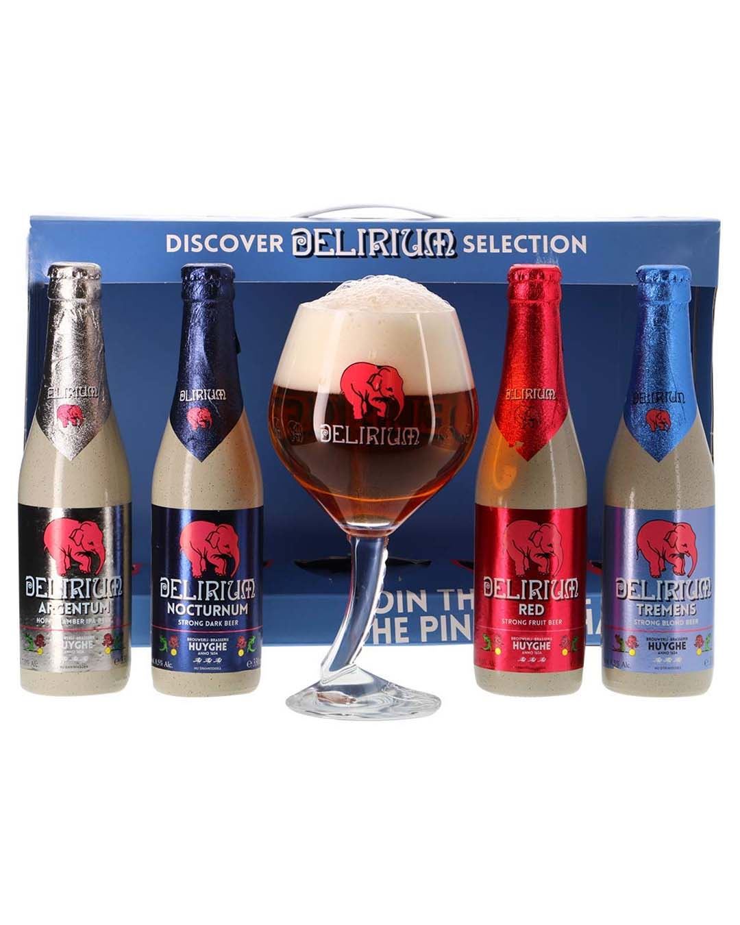 Delirium Discovery Beer Glass Gift Pack, 4 x 330 ml