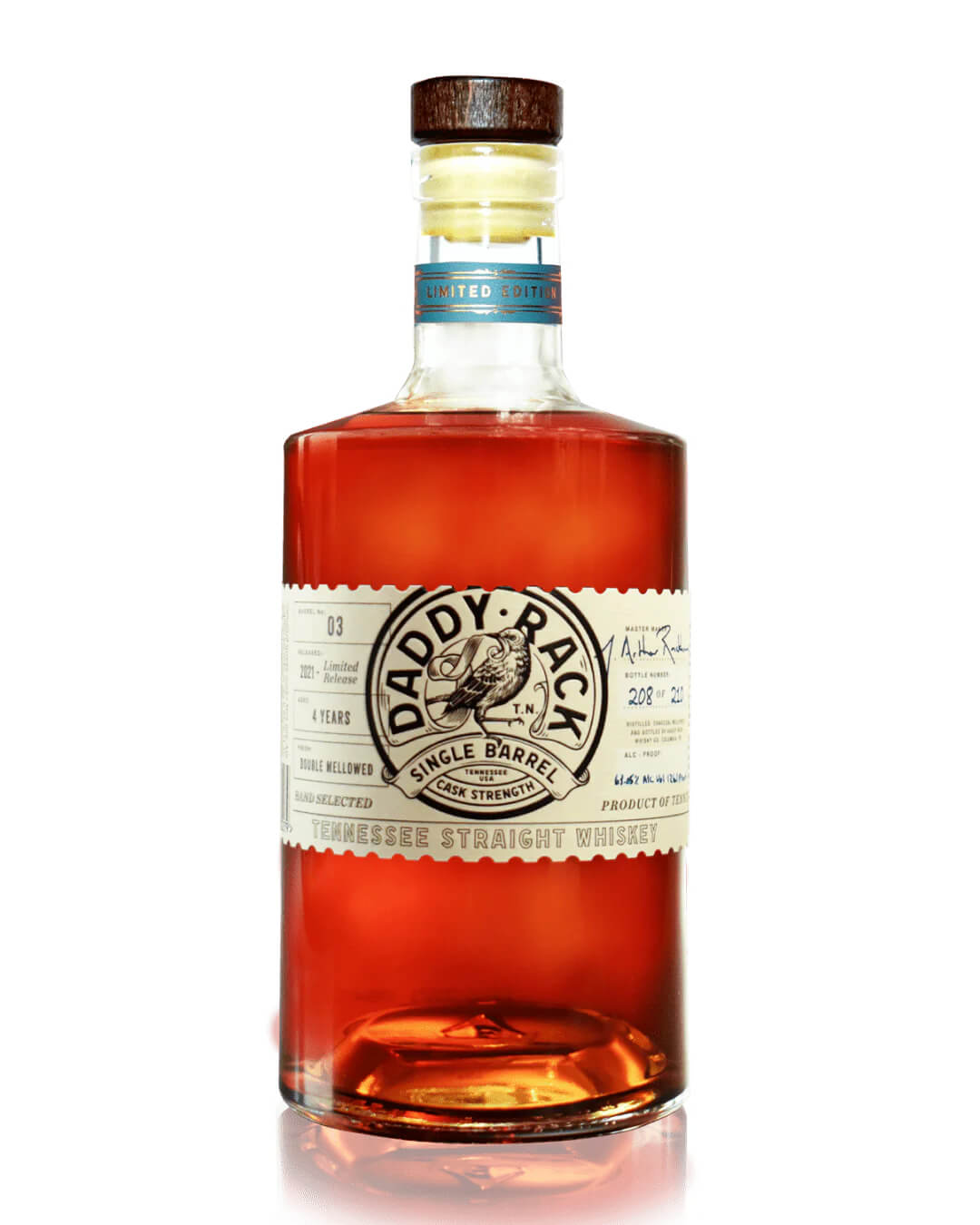 Daddy Rack 4 Year Old Cask Strength Single Barrel 10 Whiskey, 70 cl Whisky