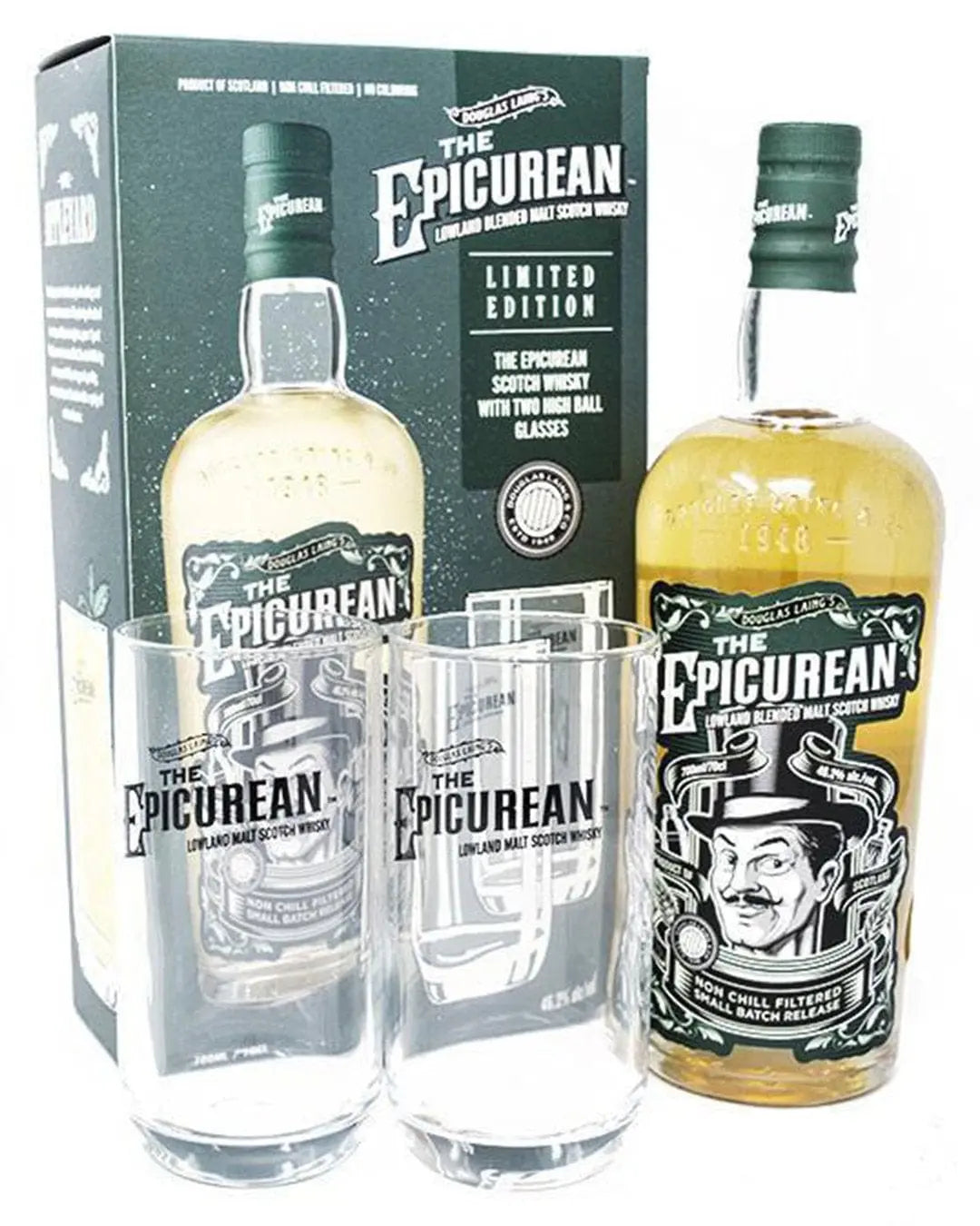 Douglas Laing The Epicurean Blended Malt Whisky Glass Gift Pack, 70 cl Whisky 5014218805208