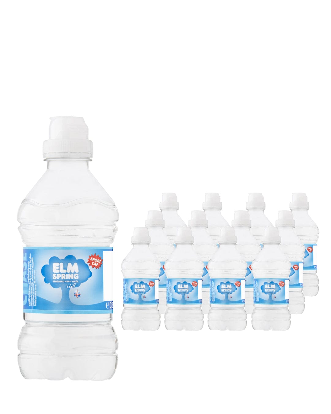 Elm Spring Still Mineral Sports Cap Bottle Water Multipack, 24 x 330 ml Water