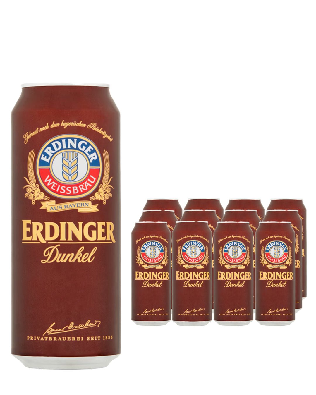 Erdinger Dunkel Dark German Beer, 12 x 500 ml Beer 4002103003038