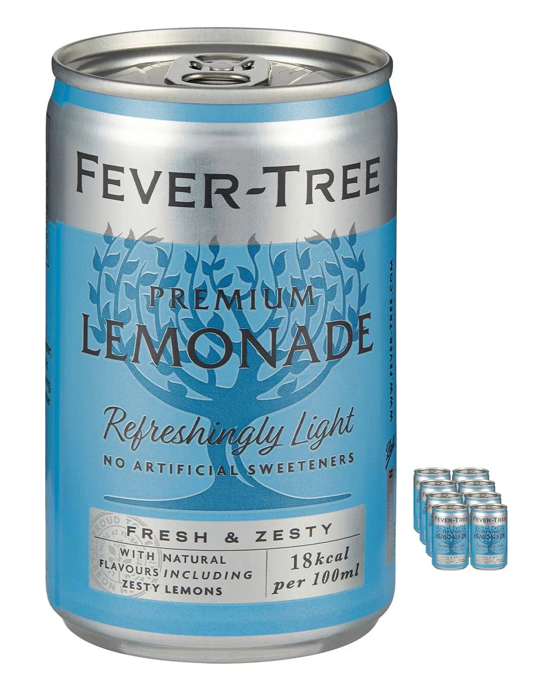 Fever-Tree Refreshingly Light Premium Lemonade Fridge Pack, 8 x 150 ml Soft Drinks & Mixers