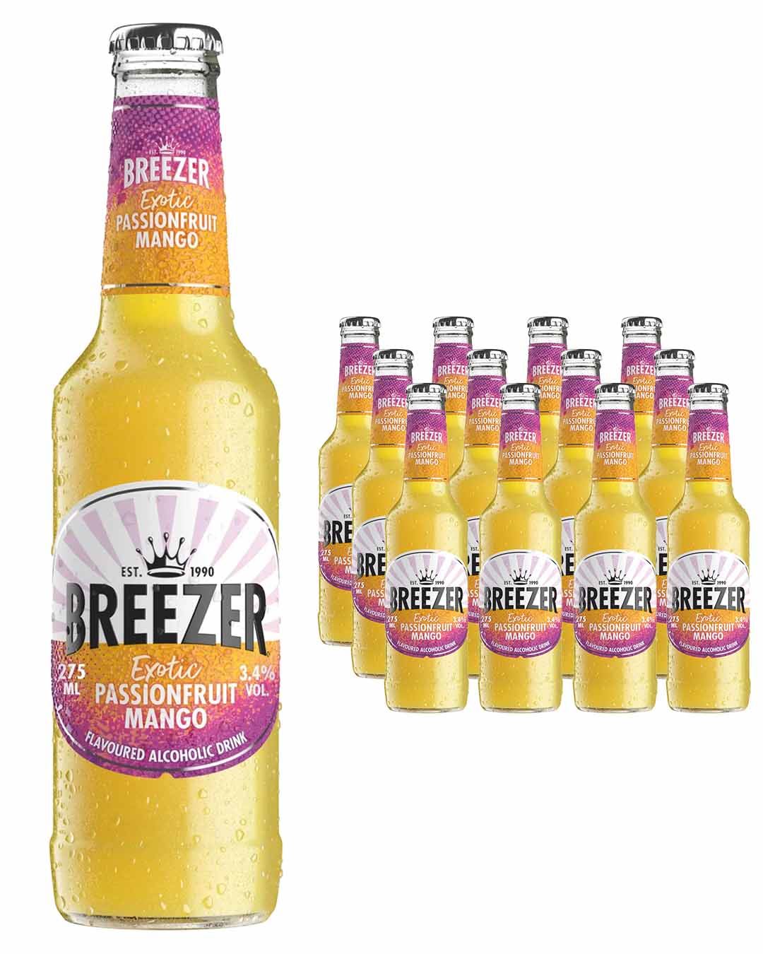 Breezer Exotic Passionfruit Mango Premixed Drink Multipack, 12 x 275 ml