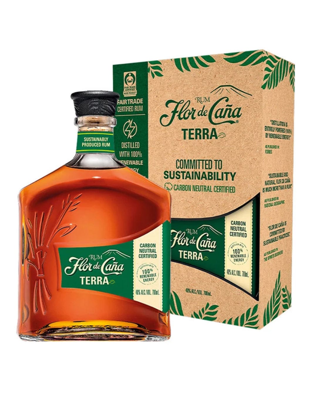 Flor De Caña 15 Years Old Eco Rum, 70 cl Rum