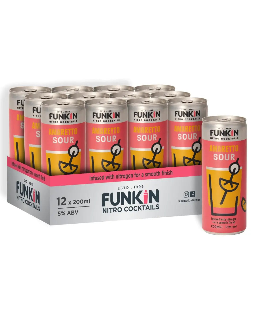Funkin Nitro Amaretto Sour Can, 1 x 200 ml Ready Made Cocktails