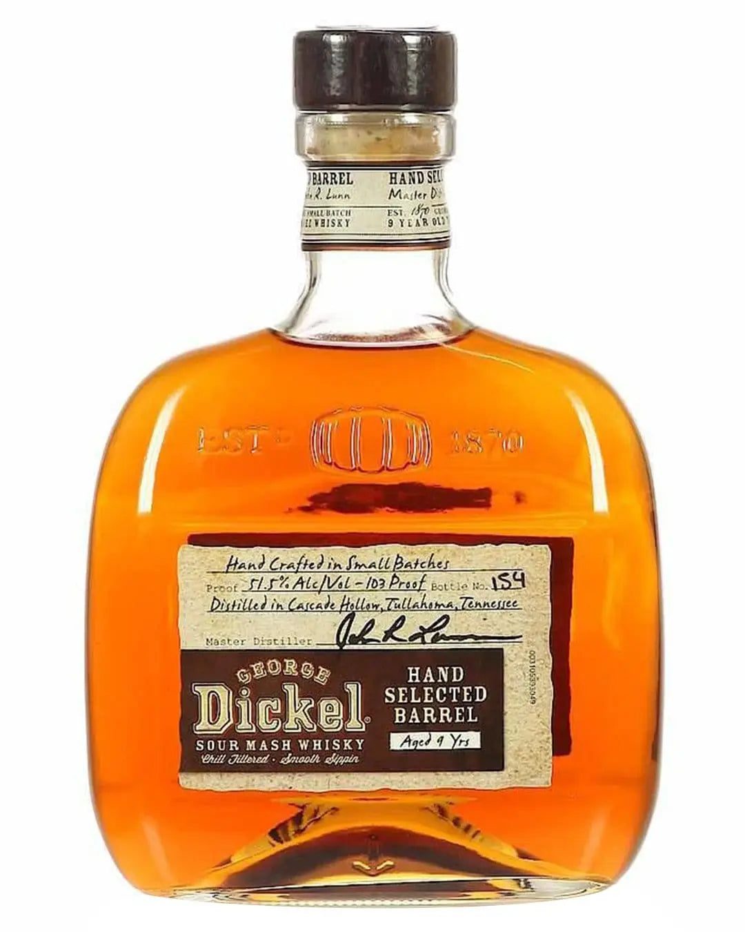 George Dickel 9 Year Old Hand Selected Barrel Whiskey, 75 cl Whisky 082000762362