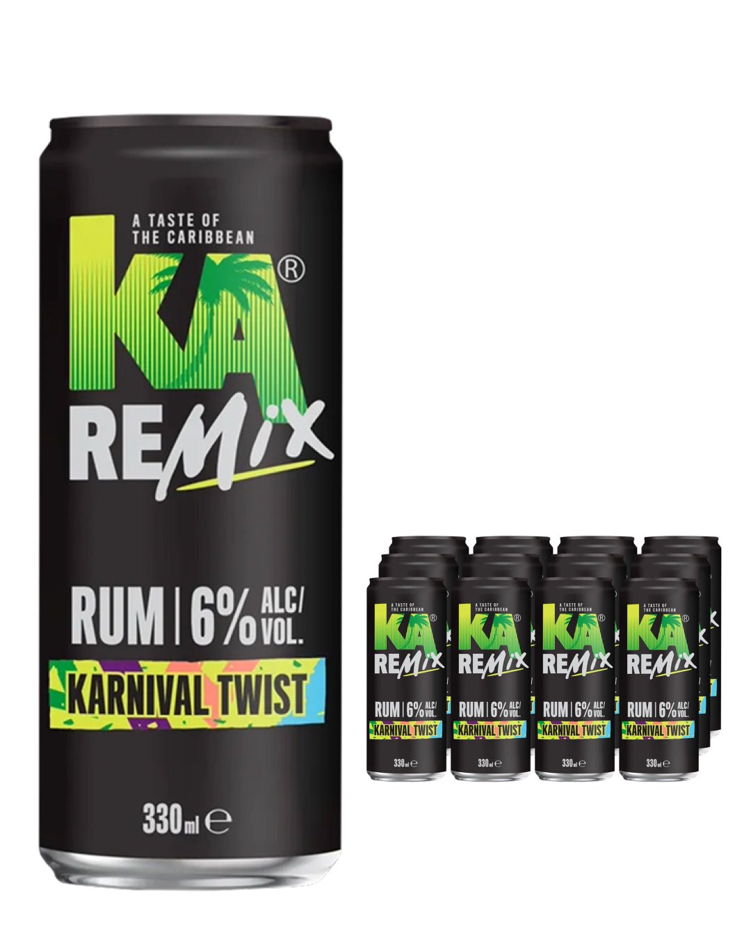 KA Remix Rum Karnival Twist Premixed Can Multipack, 12 x 330 ml spirits