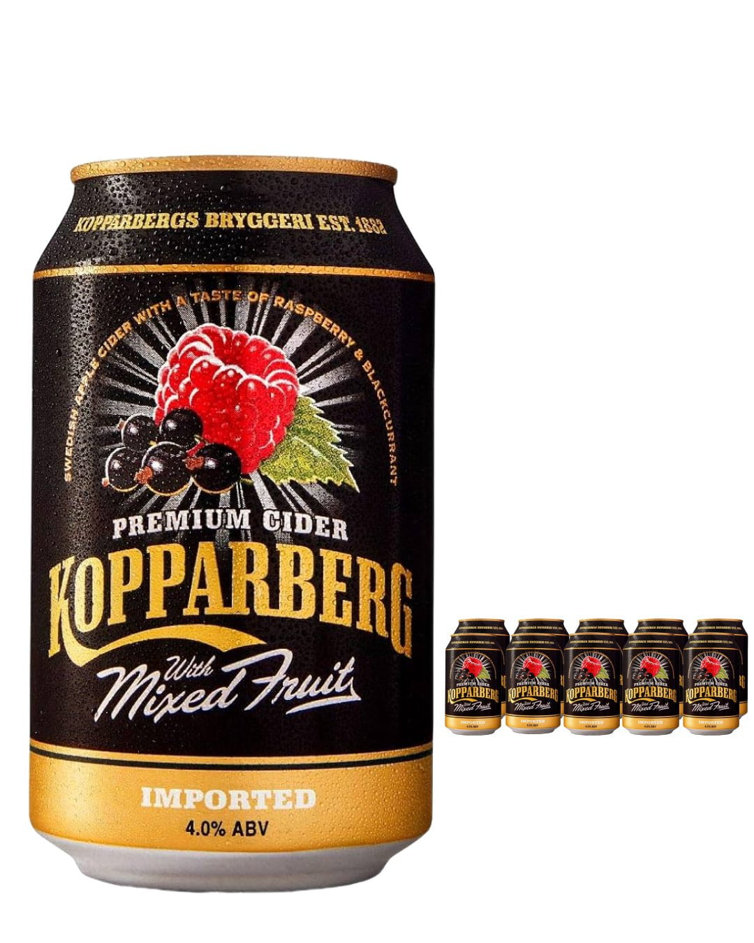 Kopparberg Mixed Fruit Cider Cans Multipack, 10 x 330 ml Cider