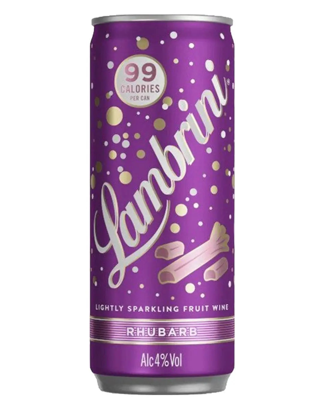 Lambrini Rhubarb & Ginger Slightly Sparkling Fruit Wine Can, 250 ml Champagne & Sparkling 5011166064916