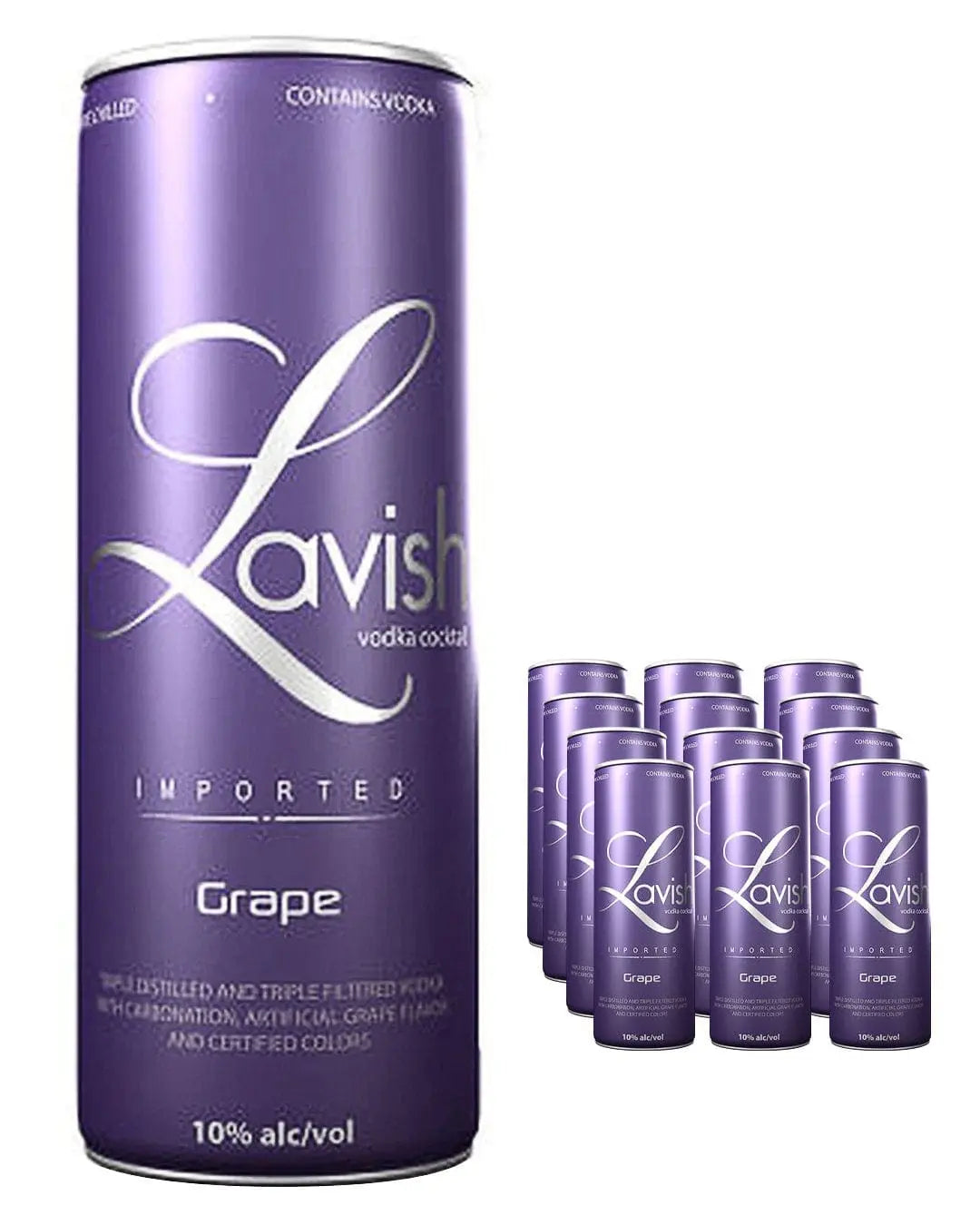 Lavish Grape Vodka Cocktail Can, 1 x 330 ml Ready Made Cocktails 812374020061