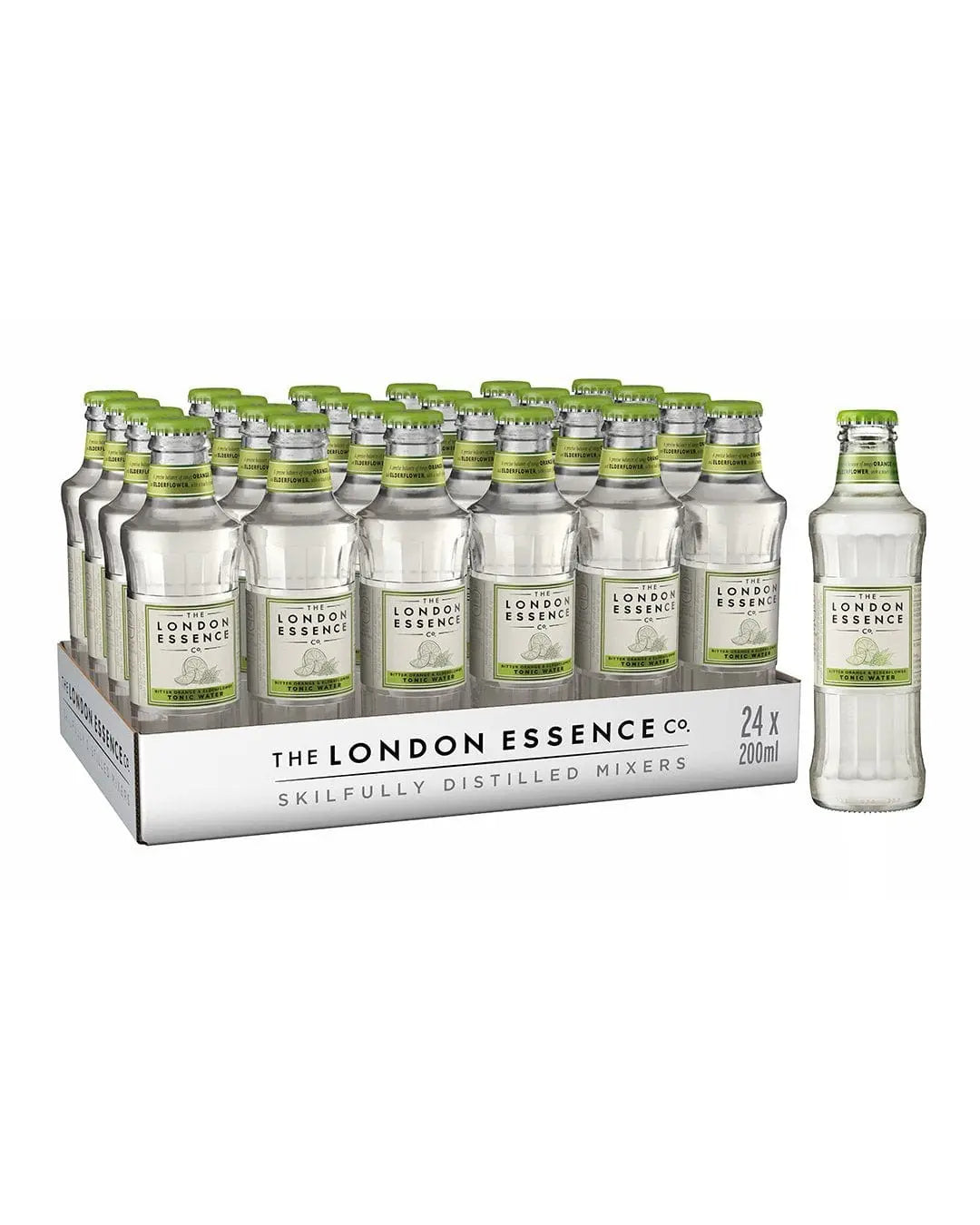 London Essence Company Bitter Orange & Elderflower Tonic Water Bottle Multipack, 24 x 200 ml Tonics