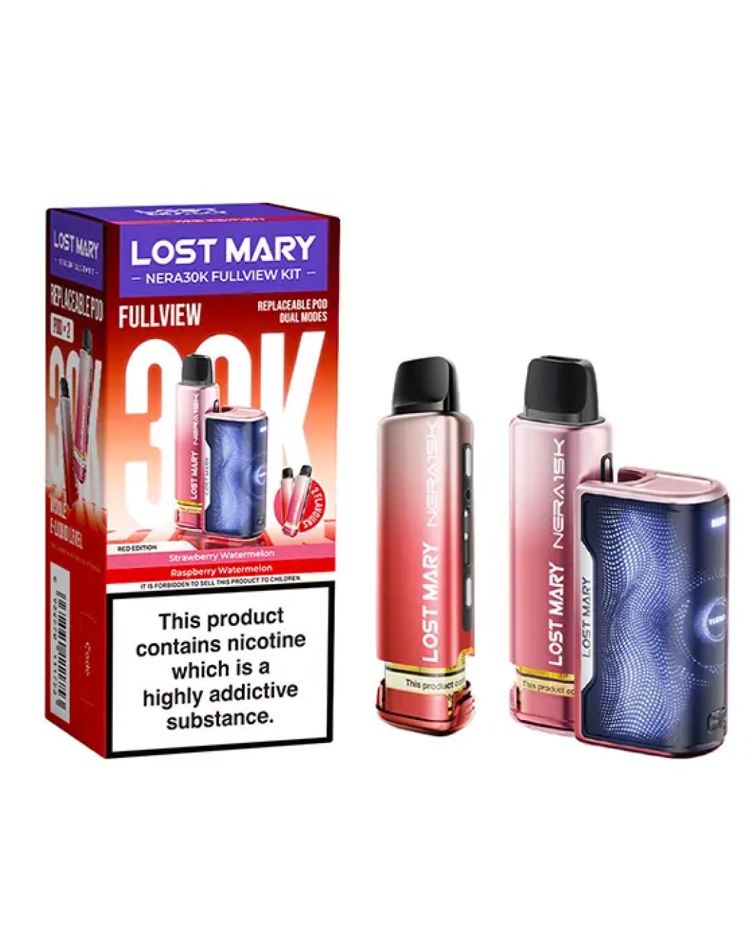Lost Mary Nera 30000 Refillable Red Edition Prefilled Pod Kit spirits