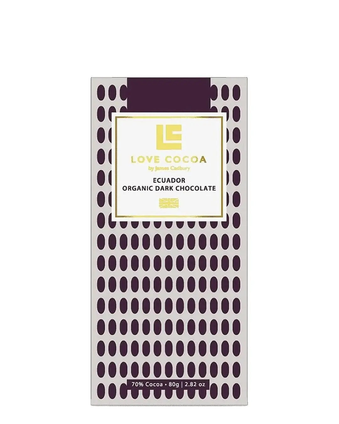 Love Cocoa Ecuador 70% Organic Dark Chocolate Bar, 80 g Chocolate