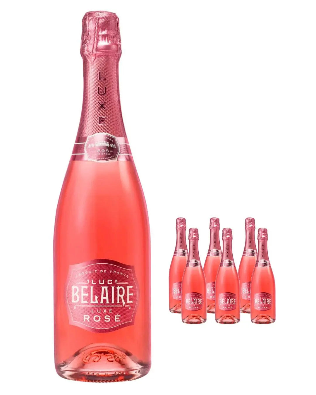 Luc Belaire Luxe Rose Sparkling Wine Case, 6 x 75 cl Wine Cases