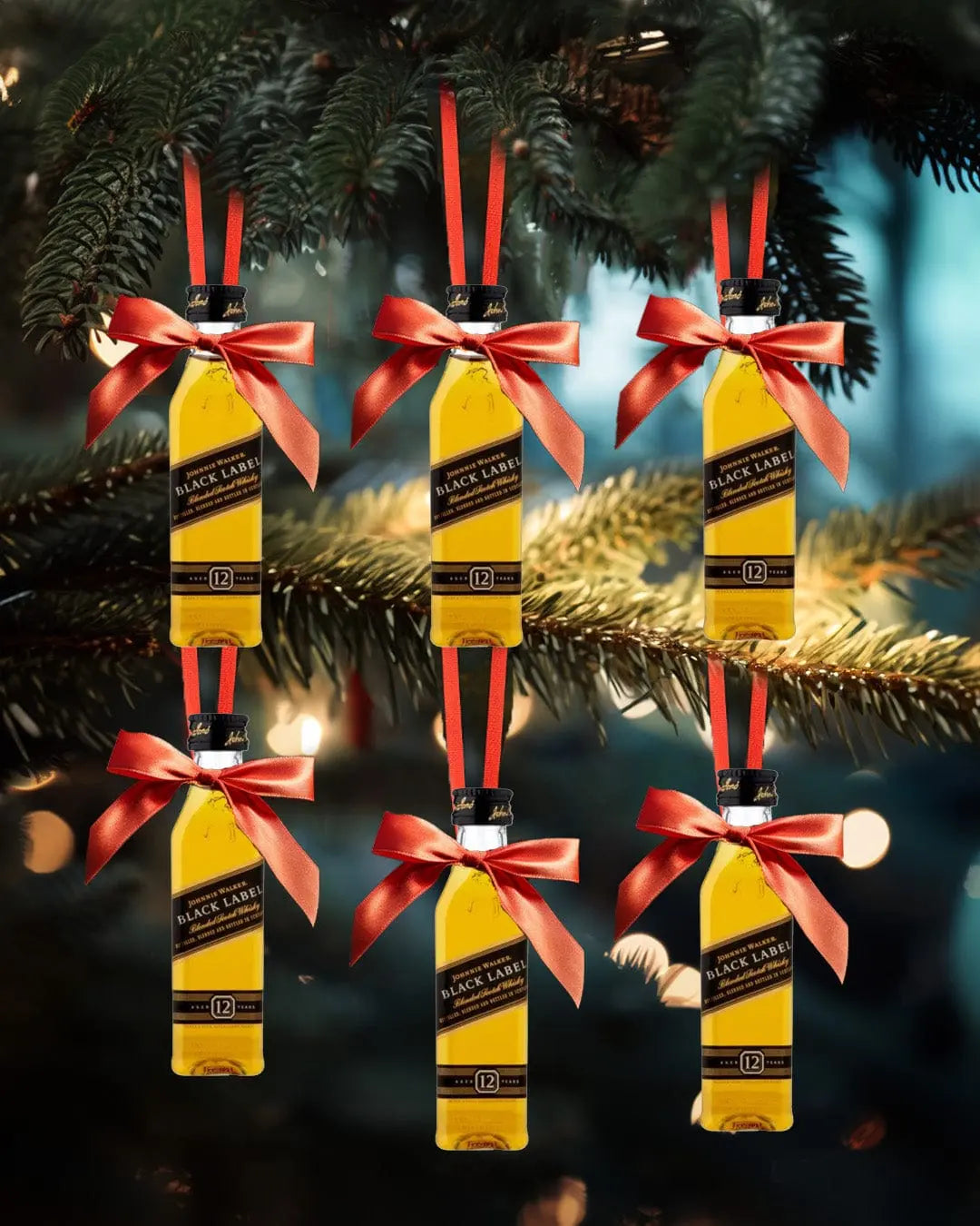Merry Baubles - Johnnie Walker Black Whisky Miniature Set Spirit Miniatures 5000267096261