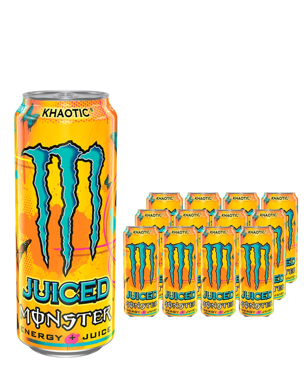 Monster Juiced Khaotic Energy Drink Can Multipack, 12 x 500 ml Soft Drinks & Mixers