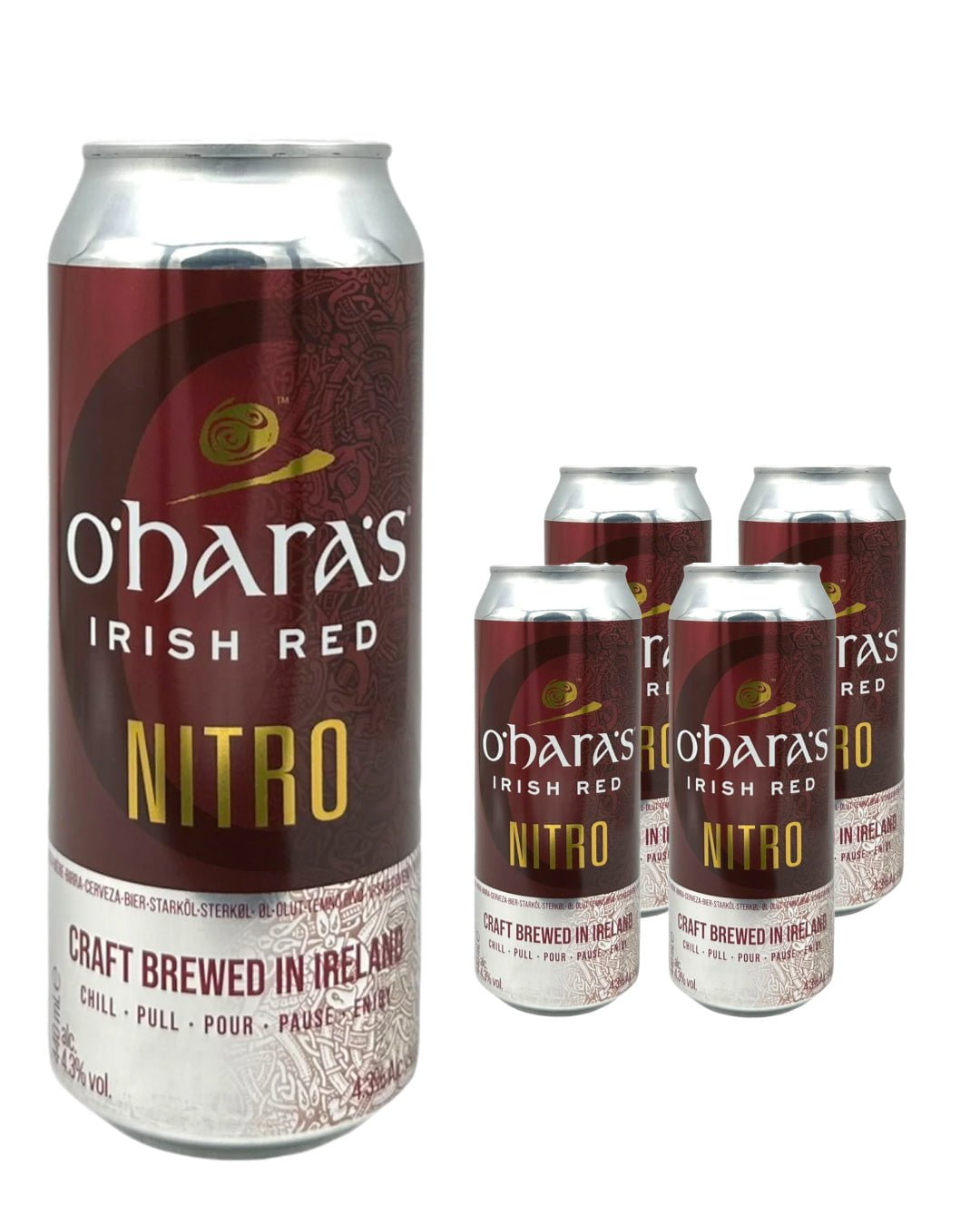 O'Hara's Irish Red Nitro Stout Pack, 4 x 440 ml Beer 5391500602692