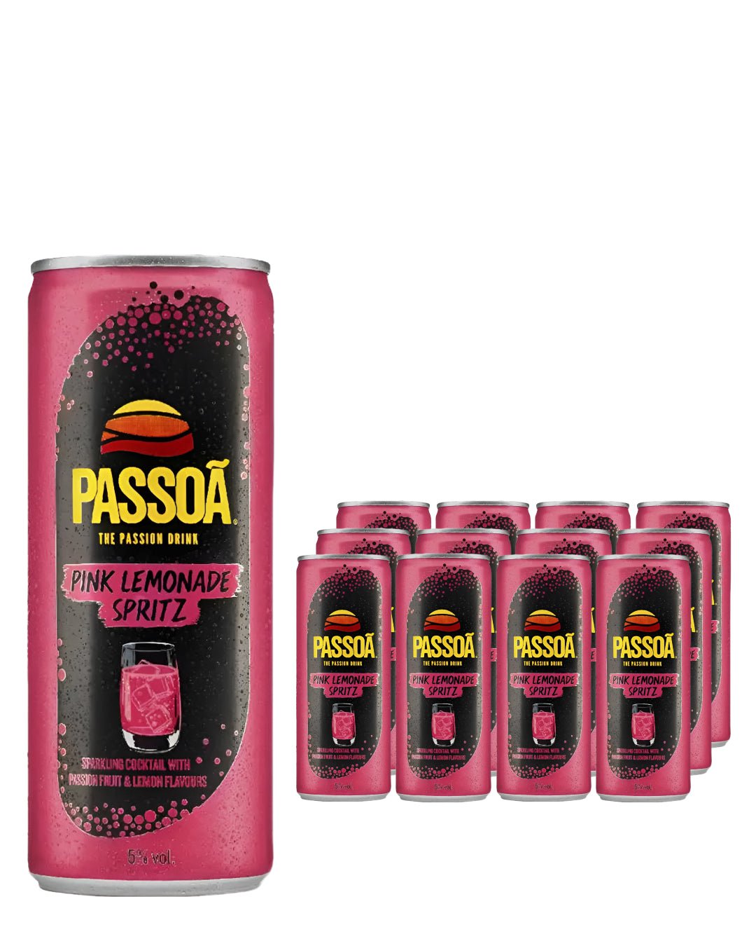 Passoa Pink Lemondade Spritz Can Multipack, 12 x 250 ml Vodka