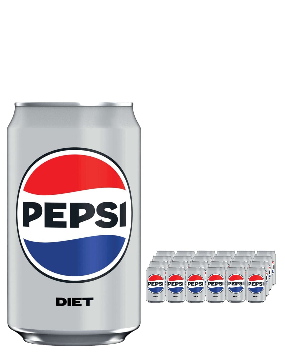 Pepsi Diet Cola Can Soft Drink Multipack, 24 x 330 ml Soft Drinks & Mixers