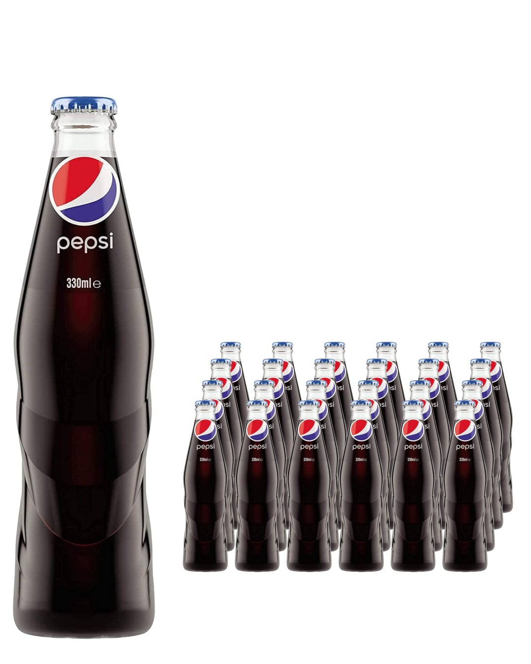 Pepsi Original Soft Drink Glass Bottle Multipack, 24 x 330 ml Soft Drinks & Mixers
