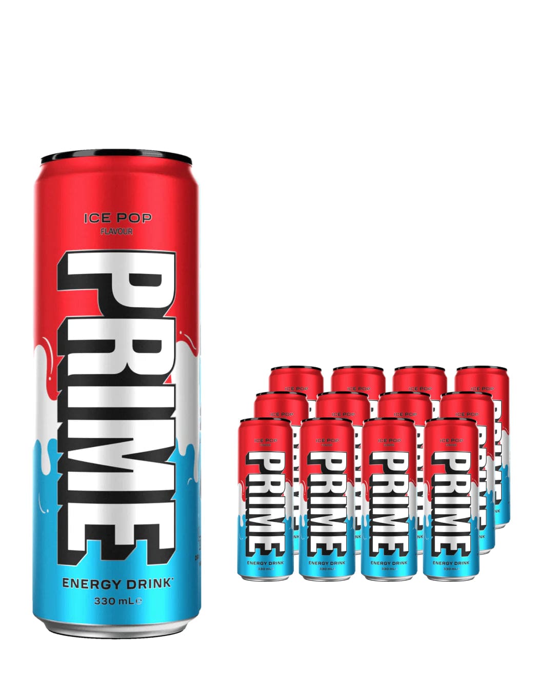 Prime Ice Pop Energy Drink Multipack, 12 x 330 ml Soft Drinks & Mixers 810116121700