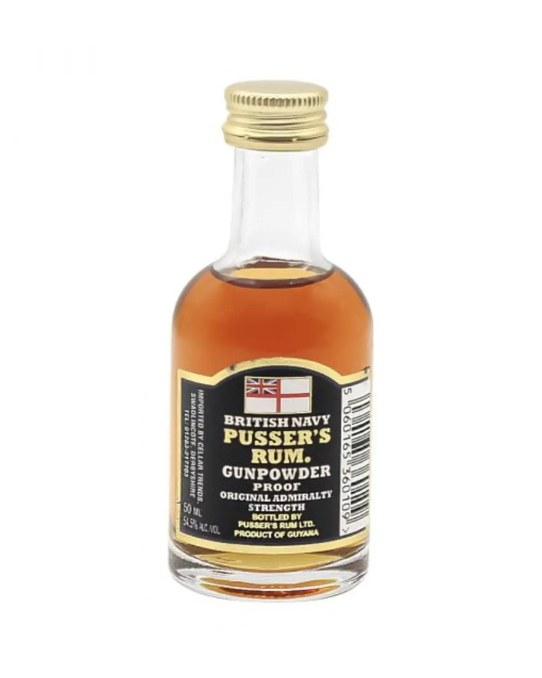 Pusser's Gunpowder Proof Rum Miniature, 5 cl Spirit Miniatures