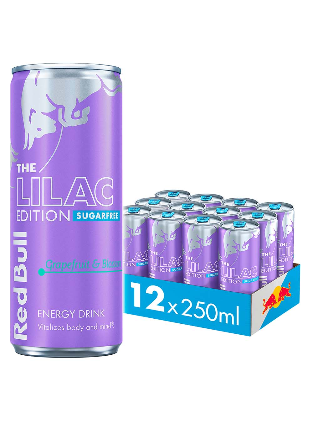 Red Bull The Lilac Edition - Grapefruit and Blossom Sugar Free Energy Drink Multipack, 12 x 250 ml Soft Drinks & Mixers 9002490281229