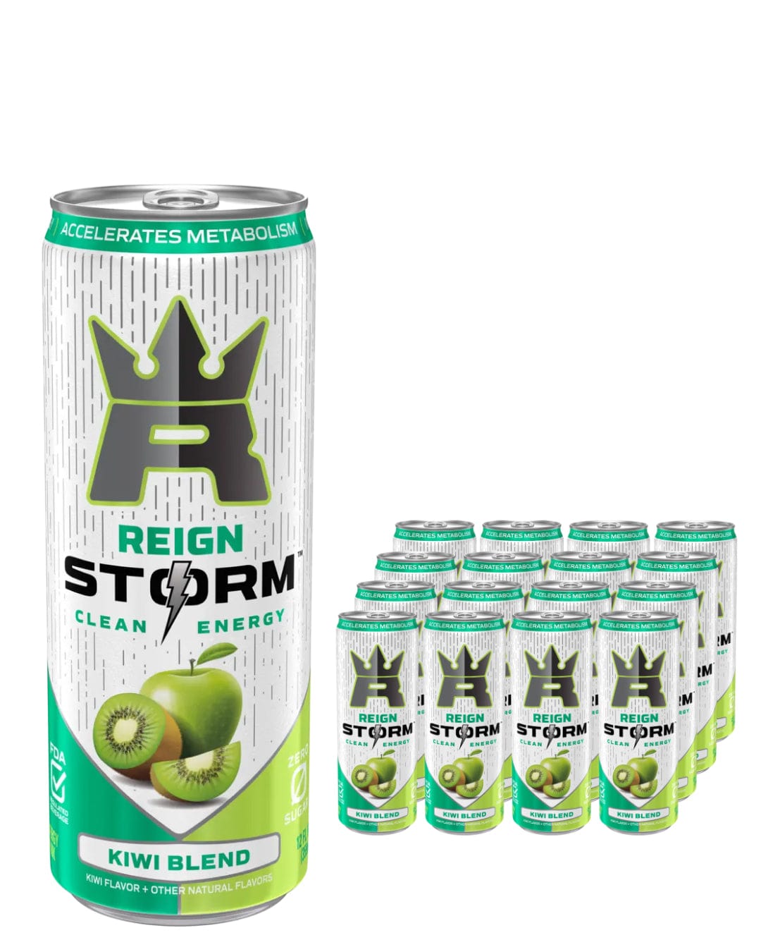 Reign Storm Kiwi Blend Clean Energy Drink Multipack, 12 x 355 ml Soft Drinks & Mixers
