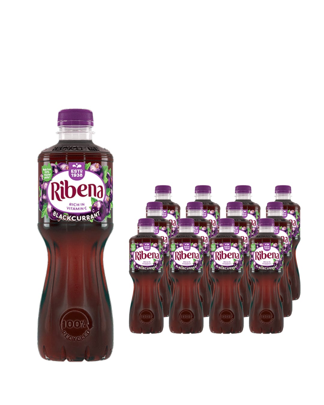 Ribena Blackcurrant Juice Drink Multipack, 12 x 500 ml Soft Drinks & Mixers
