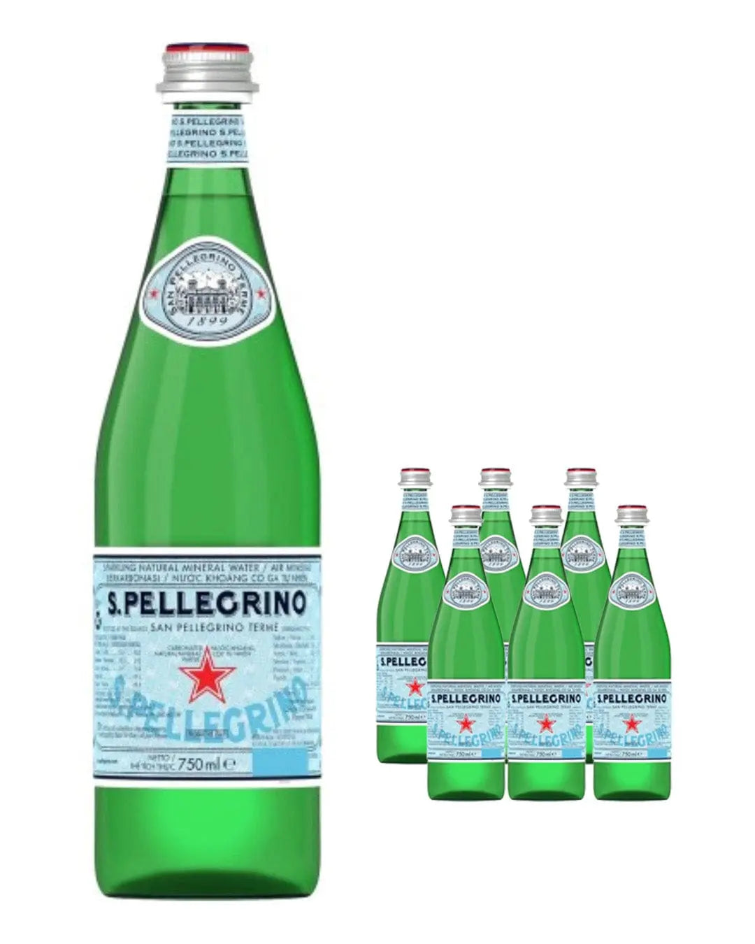San Pellegrino Still Mineral Water Bottle Multipack, 6 x 1 L Water